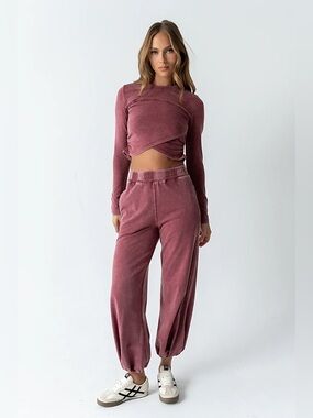 Bohme Kassie Jogger Pants in Berry